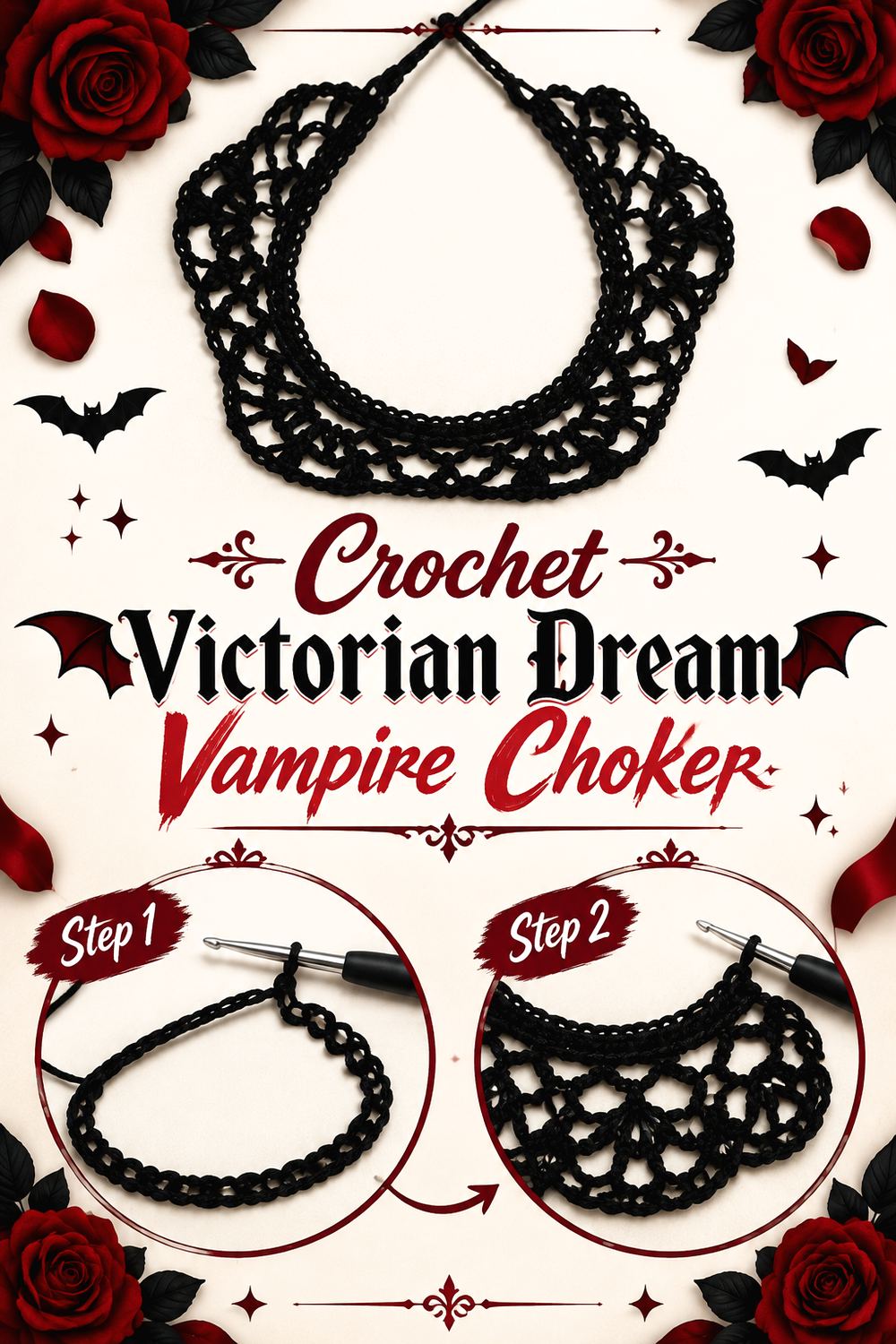 Crochet Victorian Dream Vampire Choker