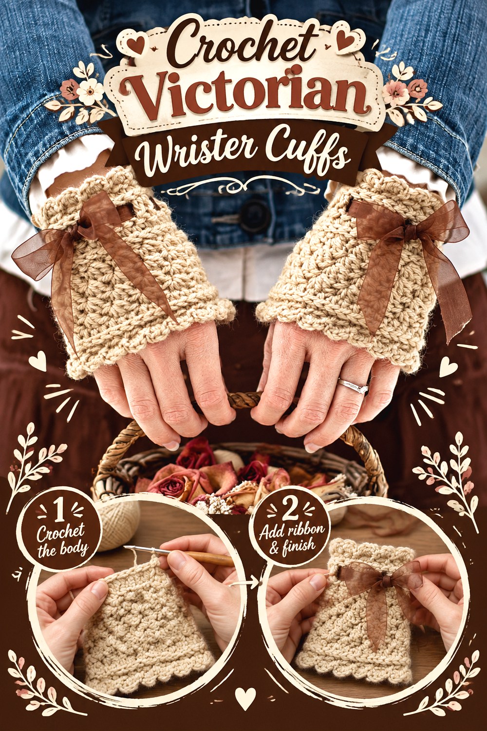 Crochet Victorian Wrister Cuffs